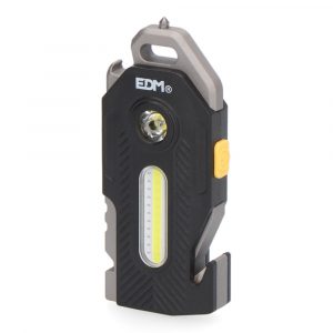 LLAVERO PARA COCHE/LINTERNA DE SEGURIDAD 6 EN 1 7W + 2,5W 400Lm 2 LEDS 300mAh